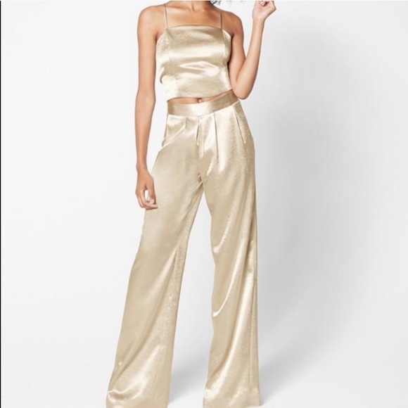 Ramy Brook Pants - Ramy Brook Iris Satin Pants in Gold 4 NWT